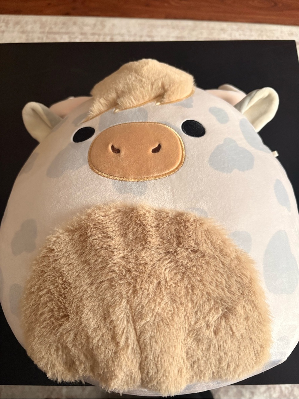 Squishmallow Borsa 12” Spotted Highland Cow Fuzzy Belly Official